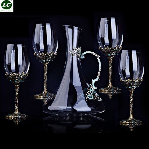 high-end vintage crystal red wine suit enamel glass goblet christmas/wedding gift glasses of with decanter q1222
high-end vintage crystal red wine suit enamel glass goblet christmas/wedding gift glasses of with decanter q1222