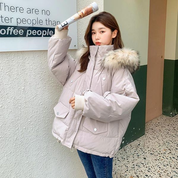 women's down & parkas winter woman coat 2021 casual ladies big-fur collar jackets thicken hooded padded coats outwear female, Black
women's down & parkas winter woman coat 2021 casual ladies big-fur collar jackets thicken hooded padded coats outwear female, Black