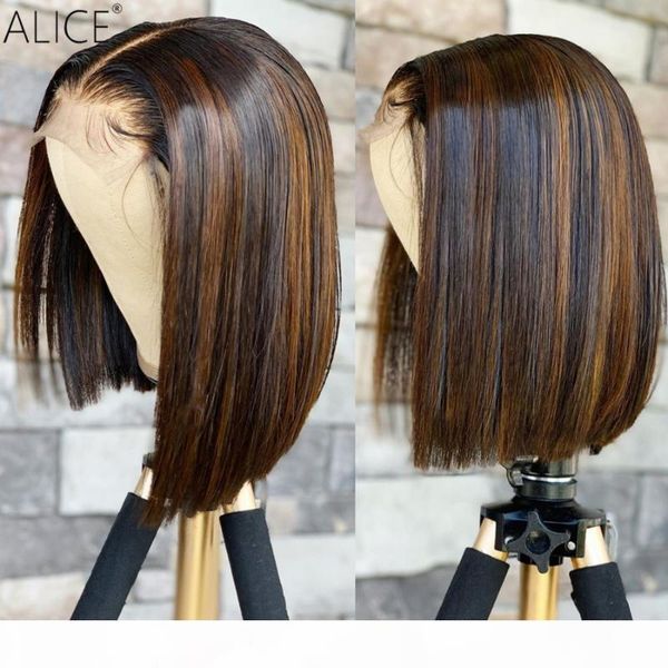 alice highlight bob 4x4 lace front human hair wigs scalp closure wigs with baby hair 130 density non-remy, Black;brown
alice highlight bob 4x4 lace front human hair wigs scalp closure wigs with baby hair 130 density non-remy, Black;brown