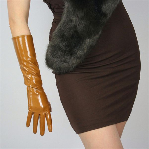 40cm patent leather gloves long section pu emulation leather warm bright bright camel caramel coffee dark brown pu47-40, Blue;gray
40cm patent leather gloves long section pu emulation leather warm bright bright camel caramel coffee dark brown pu47-40, Blue;gray