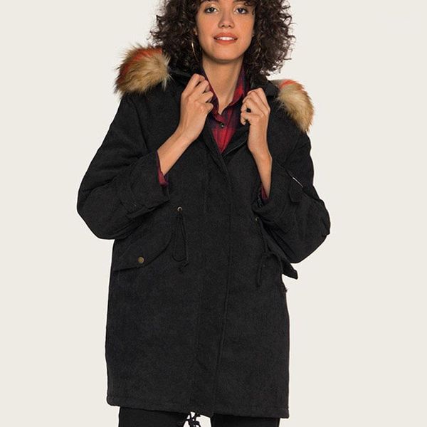corduroy cotton jacket women winter new long fur collar hooded coat loose waist slim warm thick jackets female commute plus size1, Black
corduroy cotton jacket women winter new long fur collar hooded coat loose waist slim warm thick jackets female commute plus size1, Black