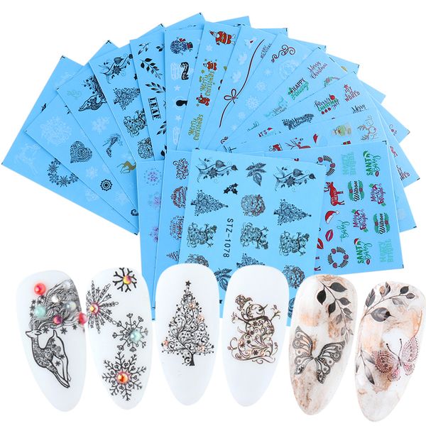 sliders christmas 16pcs/set decals snowflake new year elk tattoo water transfer stickers for nails art decoration glstz1066-1081
sliders christmas 16pcs/set decals snowflake new year elk tattoo water transfer stickers for nails art decoration glstz1066-1081