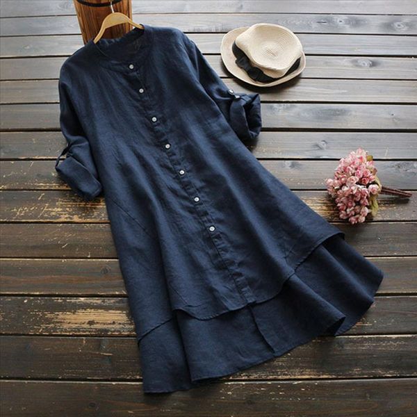 women casual loose linen dress soild boho vintage ladies button long sleeve long shirt mini dress vestidos de verano 2020 new, Black;gray
women casual loose linen dress soild boho vintage ladies button long sleeve long shirt mini dress vestidos de verano 2020 new, Black;gray