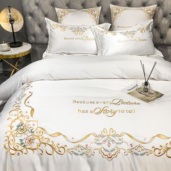 bedding sets embroidered 80 washed silk quilts, satin jacquard cotton four-piece sheets set luxury
bedding sets embroidered 80 washed silk quilts, satin jacquard cotton four-piece sheets set luxury