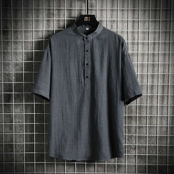 t-shirt men's thin short sleeve cotton hemp casual korean fashion sunscreen shirt, White;black
t-shirt men's thin short sleeve cotton hemp casual korean fashion sunscreen shirt, White;black