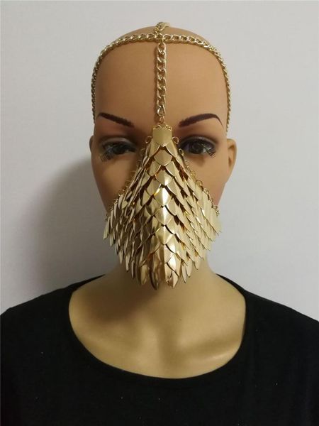 new arrival women silver fish scale mask head chains jewelry unique design punk alloy head chain wear mask
new arrival women silver fish scale mask head chains jewelry unique design punk alloy head chain wear mask
