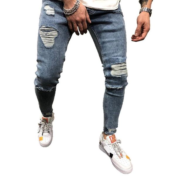 men's jeans skinny men hole casual jogger pencil pants clothing male long trousers denim, Blue
men's jeans skinny men hole casual jogger pencil pants clothing male long trousers denim, Blue