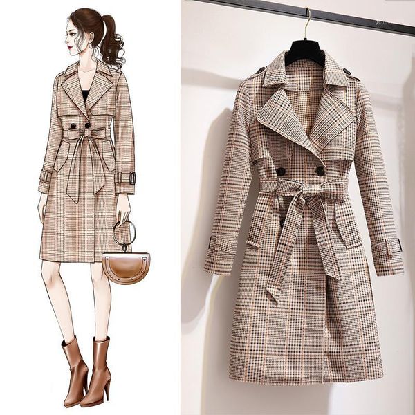 women's trench coats trendy coat for women plaid windswear korean fashion belt overcoat casual womens europian clothes autumn coats1, Tan;black
women's trench coats trendy coat for women plaid windswear korean fashion belt overcoat casual womens europian clothes autumn coats1, Tan;black