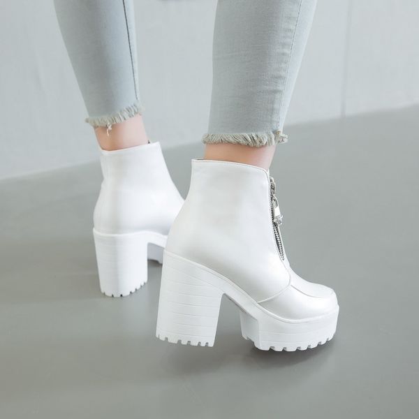 black white platform ankle for women high heels ladies zip autumn winter booties woman boots shoes dropshipping y200115
black white platform ankle for women high heels ladies zip autumn winter booties woman boots shoes dropshipping y200115