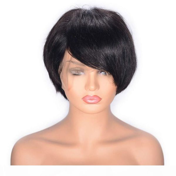 short lace front wig for women glueless indian straight human hair wig swiss lace 8 inch, Black;brown
short lace front wig for women glueless indian straight human hair wig swiss lace 8 inch, Black;brown