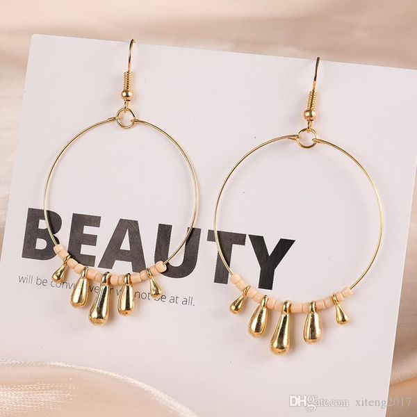 factory price color new round bohemia hoop golden earring with acrylic bead decoration simple circle earrings for women, Silver
factory price color new round bohemia hoop golden earring with acrylic bead decoration simple circle earrings for women, Silver