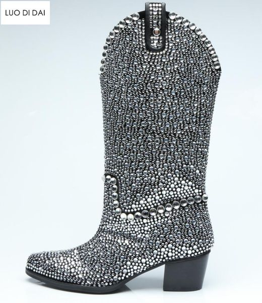 2020 new women half boots diamond stud booties pointed toe mujer botas party shoes glitter sparkle boots women, Black
2020 new women half boots diamond stud booties pointed toe mujer botas party shoes glitter sparkle boots women, Black