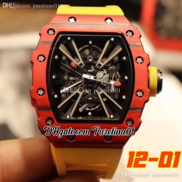 2022 red carbon fiber miyota automatic mens watch black skeleton dial yellow rubber strap super edition puretime01 1201e5, Slivery;brown
2022 red carbon fiber miyota automatic mens watch black skeleton dial yellow rubber strap super edition puretime01 1201e5, Slivery;brown