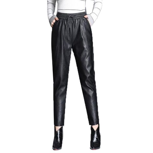 women's leather pants fashion spring autumn winter harem pants trousers ladies pu leather black casual trouser w40, Black;white
women's leather pants fashion spring autumn winter harem pants trousers ladies pu leather black casual trouser w40, Black;white