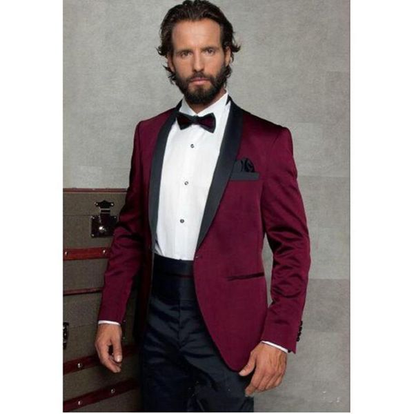 burgundy men suits wedding tuxdos groom tuxedos black shawl lapel excellent men blazer custom made (jacket+pants, White;black
burgundy men suits wedding tuxdos groom tuxedos black shawl lapel excellent men blazer custom made (jacket+pants, White;black