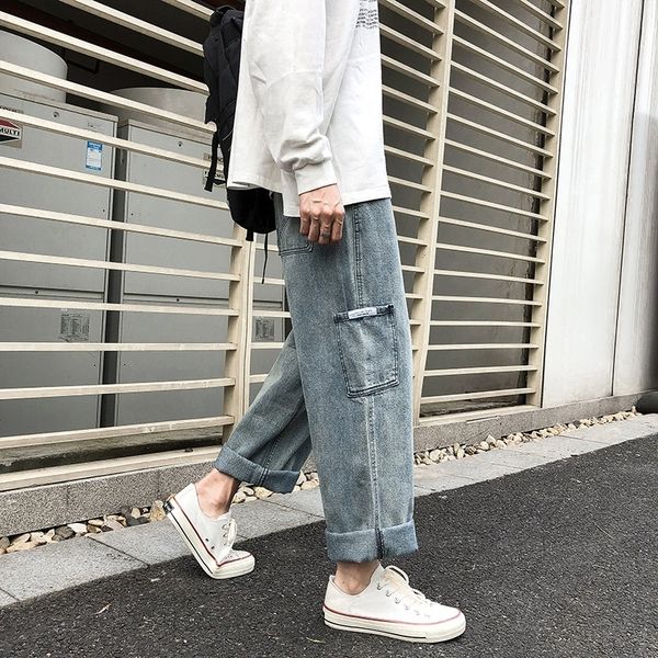 miz65 pants loose trendy clothes work brand daddy men's men's work pant jeans jeans and jeanskorean fashion fall feeling wide leg, Blue
miz65 pants loose trendy clothes work brand daddy men's men's work pant jeans jeans and jeanskorean fashion fall feeling wide leg, Blue