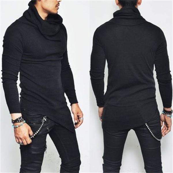 fashion new autumn men hoodies long sleeve turtleneck sweatshirt solid color casual slim irregular pullovers, Black
fashion new autumn men hoodies long sleeve turtleneck sweatshirt solid color casual slim irregular pullovers, Black
