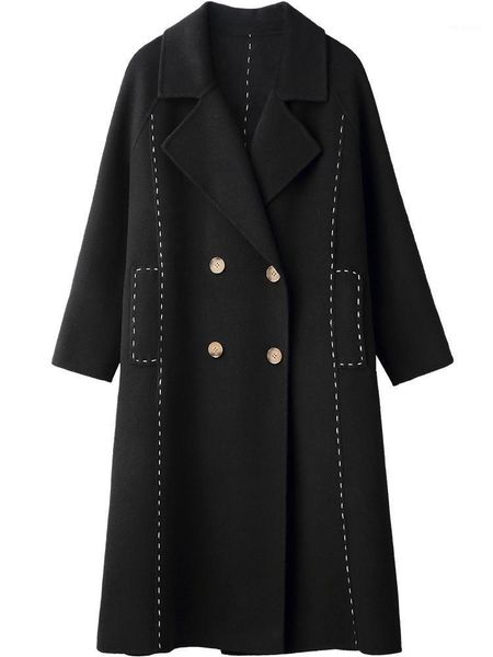 high-end european and american cashmere coat hand-stitched double-sided cashmere overcoat double-breasted knee over slim jacket1, Black
high-end european and american cashmere coat hand-stitched double-sided cashmere overcoat double-breasted knee over slim jacket1, Black