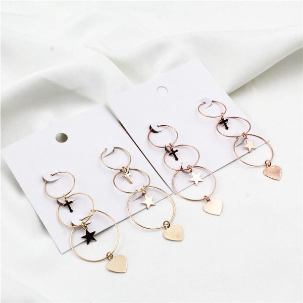 hoop & huggie 3 pairs/set fashion metal earrings for women hip hop cross heart star round circle jewelry accessory 2021, Golden;silver
hoop & huggie 3 pairs/set fashion metal earrings for women hip hop cross heart star round circle jewelry accessory 2021, Golden;silver