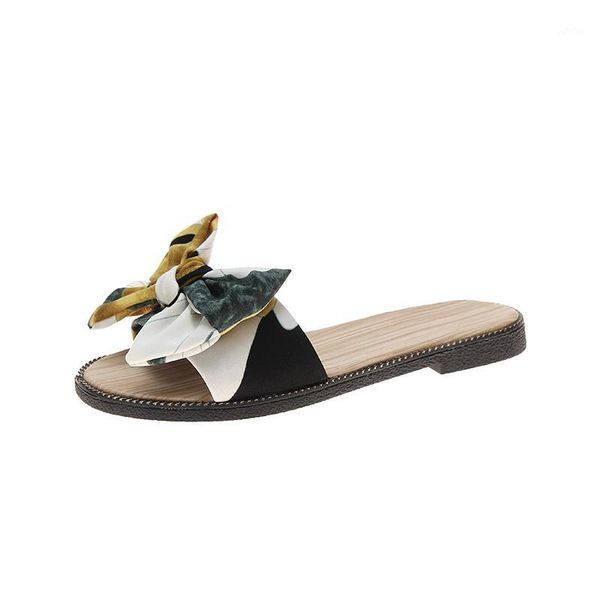 2020 new style slipper women's outer wear fashion sandals flat bow slippers1, Black
2020 new style slipper women's outer wear fashion sandals flat bow slippers1, Black