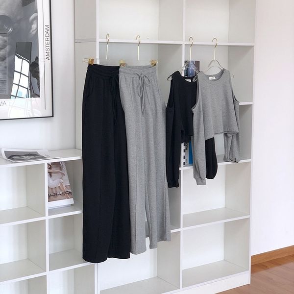 2020 spring and autumn korean two pieceshoulder long sleeve women's high suit wide leg pants suit waist wide leg pants set dx543 xcibm, Gray
2020 spring and autumn korean two pieceshoulder long sleeve women's high suit wide leg pants suit waist wide leg pants set dx543 xcibm, Gray