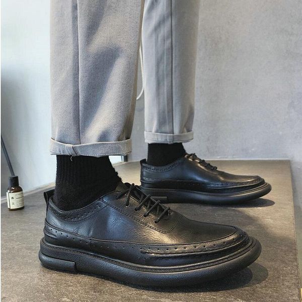 autumn fashion men leather shoes casual business dress shoes men lace up oxfords formal c22-07, Black
autumn fashion men leather shoes casual business dress shoes men lace up oxfords formal c22-07, Black