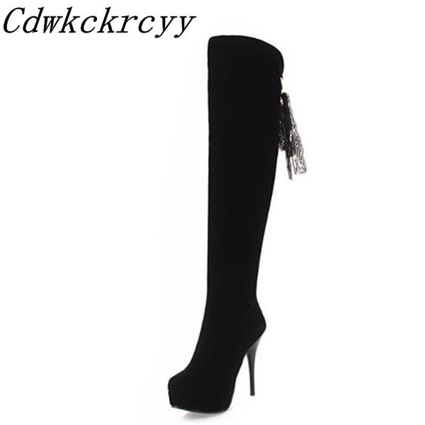 boots women winter style waterproof over the knee super heel nightclub elastic force high cylinder 34-48, Black
boots women winter style waterproof over the knee super heel nightclub elastic force high cylinder 34-48, Black