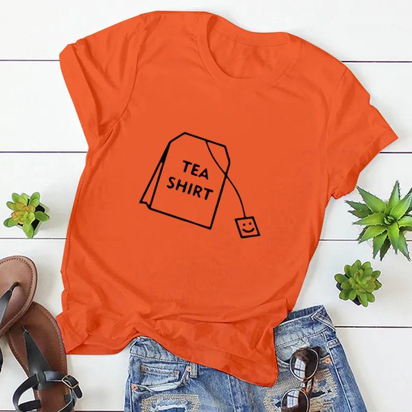 letter printed loose and versatile t-shirt tea shirt simple fun short sleeve women, White
letter printed loose and versatile t-shirt tea shirt simple fun short sleeve women, White