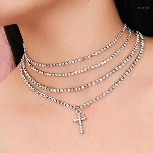 luxury multilayer rhinestone choker necklace women silver color cross pendant necklace femme jewelry1, Golden;silver
luxury multilayer rhinestone choker necklace women silver color cross pendant necklace femme jewelry1, Golden;silver