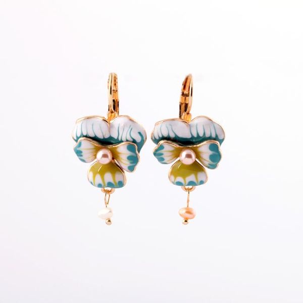 south korean style gold color accessories fashion flower created pearl earrings, Silver
south korean style gold color accessories fashion flower created pearl earrings, Silver