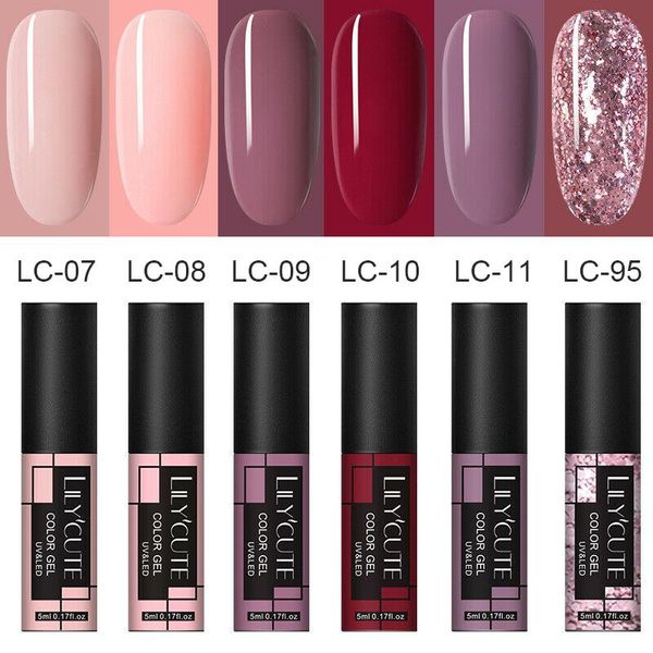 nail art kits lilycute 4/6 gel polish set autumn winter color glitter base coat semi permanent soak off nails varnish
nail art kits lilycute 4/6 gel polish set autumn winter color glitter base coat semi permanent soak off nails varnish
