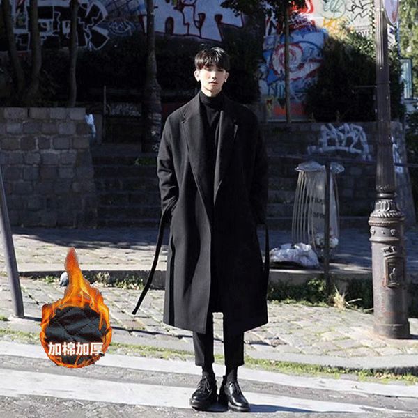 windbreaker long autumn and winter cotton thickened trend loose men's korean woolen coat, Tan;black
windbreaker long autumn and winter cotton thickened trend loose men's korean woolen coat, Tan;black