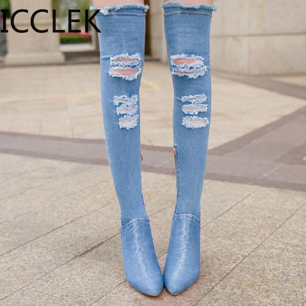 boots 2021 women denim over the knee 10cm high heels ripped jeans fetish long thigh stiletto stripper cowboy shoes, Black
boots 2021 women denim over the knee 10cm high heels ripped jeans fetish long thigh stiletto stripper cowboy shoes, Black