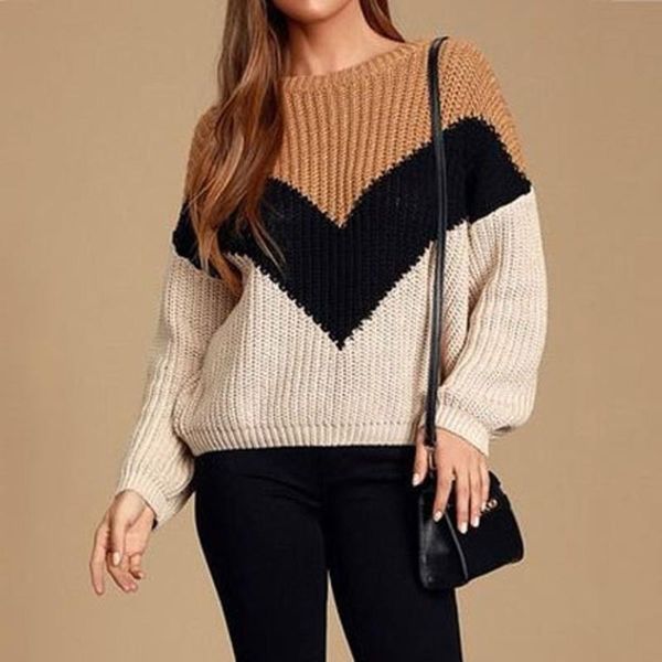 loose knitted sweater women jumpers long sleeve woman pullovers sweaters casual 2021 autumn winter color block striped sweater, White;black
loose knitted sweater women jumpers long sleeve woman pullovers sweaters casual 2021 autumn winter color block striped sweater, White;black