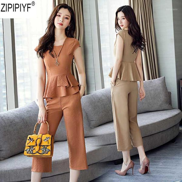 2018 women summer casual solid o-neck short sleeve t shirt & calf-lengt wide leg pants sets pant suits 2 piece suit c14141, White
2018 women summer casual solid o-neck short sleeve t shirt & calf-lengt wide leg pants sets pant suits 2 piece suit c14141, White