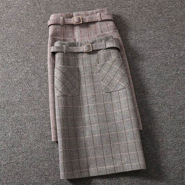 women's winter one-step bag hip skirt female korean version woolen plaid lady mid-length high-waist slit, Black
women's winter one-step bag hip skirt female korean version woolen plaid lady mid-length high-waist slit, Black