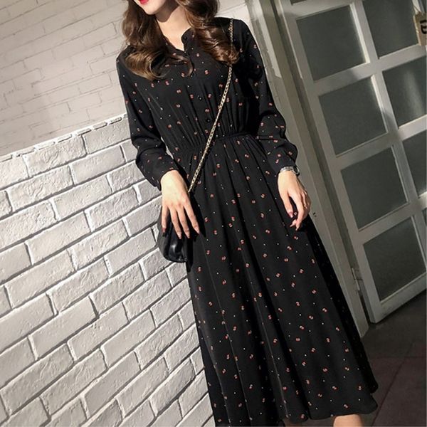 wkllk long 2020 autumn new thin foreign style dress shows women's temperamentlong floral sleeve chiffon dress price xrjed, Black;gray
wkllk long 2020 autumn new thin foreign style dress shows women's temperamentlong floral sleeve chiffon dress price xrjed, Black;gray