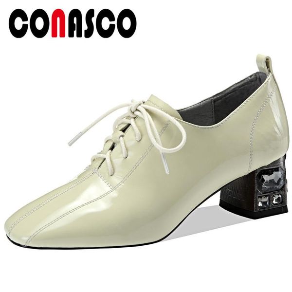conasco new arrival woman pumps cow patent leather spring autumn casual lace up rhinestone square toe square heeled shoes woman, Black
conasco new arrival woman pumps cow patent leather spring autumn casual lace up rhinestone square toe square heeled shoes woman, Black