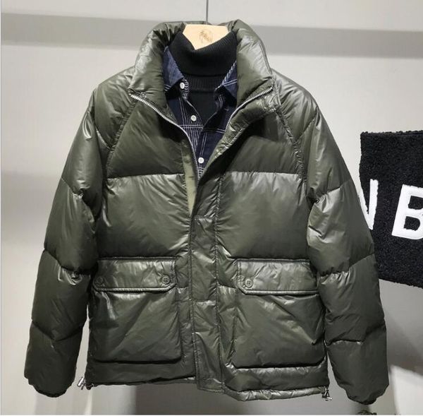 men's women's new korean casual stand-up collar loose bright face down jacket cotton jacket long sleeve thick coat ing, Black
men's women's new korean casual stand-up collar loose bright face down jacket cotton jacket long sleeve thick coat ing, Black