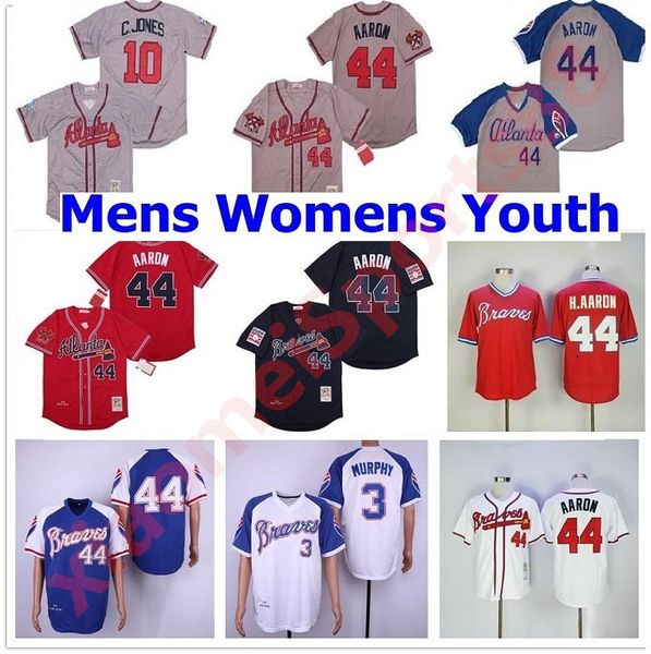 men women kids youth vintage 44 hank aaron h.aaron 3 dale murphy 10 chipper jones 1957 1963 1973 1974 1982's baseball jerseys, Blue;black
men women kids youth vintage 44 hank aaron h.aaron 3 dale murphy 10 chipper jones 1957 1963 1973 1974 1982's baseball jerseys, Blue;black