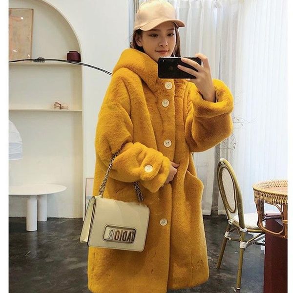 oloey 2020 winter coat woman made fur mid-length lmitation fur coat casual hooded leather plus size women's clothing1, Black
oloey 2020 winter coat woman made fur mid-length lmitation fur coat casual hooded leather plus size women's clothing1, Black