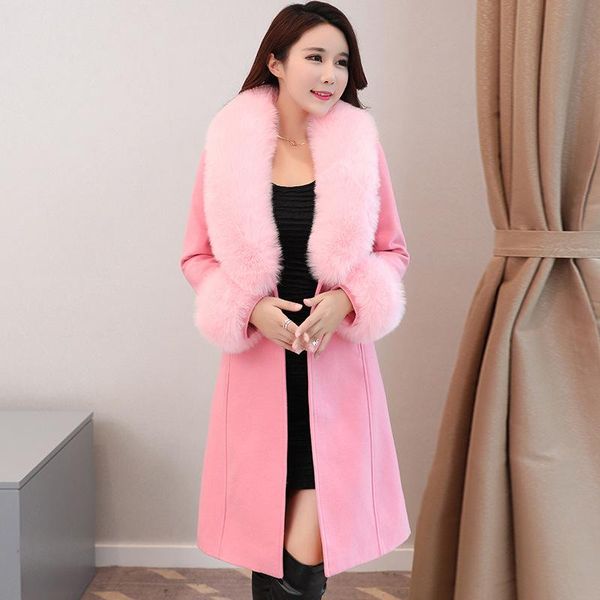 women's wool & blends fashion warm women long blend coat solid cashmere jacket slim single breasted ladies coats, Black
women's wool & blends fashion warm women long blend coat solid cashmere jacket slim single breasted ladies coats, Black