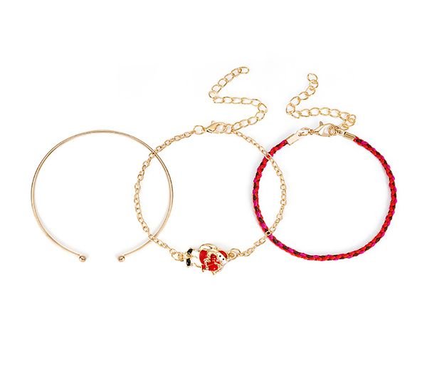 creative fashion temperament handmade christmas bracelet set european and american fashion cute christmas elements red string bracelet brace, Black
creative fashion temperament handmade christmas bracelet set european and american fashion cute christmas elements red string bracelet brace, Black