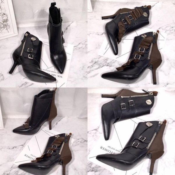designer fashion pointed shoe leatherwear stiletto boots thick 9.5cm high heels platform shoes winter leather ladies size 3, Black
designer fashion pointed shoe leatherwear stiletto boots thick 9.5cm high heels platform shoes winter leather ladies size 3, Black