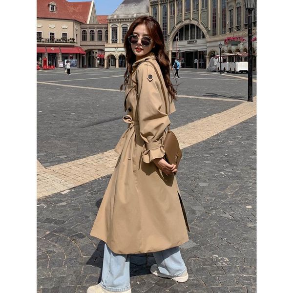 women's trench coats long coat for women 2021 autumn over knee korean style double-breasted chic loose simple classic windbreaker femal, Tan;black
women's trench coats long coat for women 2021 autumn over knee korean style double-breasted chic loose simple classic windbreaker femal, Tan;black