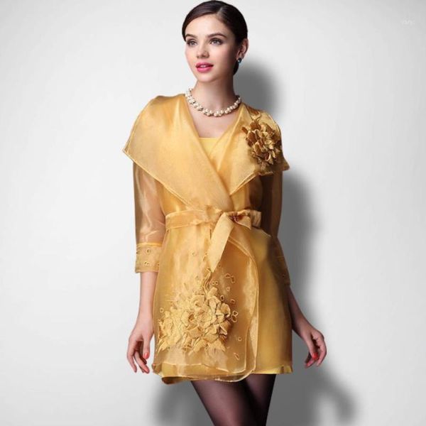 autumn elegant runway long trench coat women's embroidered organza trench coat dress a14161, Tan;black
autumn elegant runway long trench coat women's embroidered organza trench coat dress a14161, Tan;black