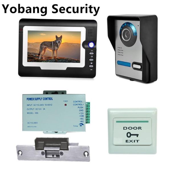 video door phones yobang security hip 7"tft phone system ir night vision camera intercom wired bell+electric lock
video door phones yobang security hip 7"tft phone system ir night vision camera intercom wired bell+electric lock