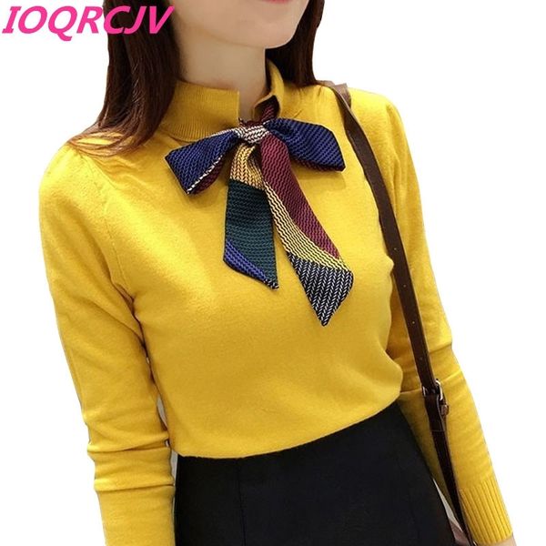 new women sweater autumn winter thick warm casual pullover sweater long sleeve bow tie knitted female jumper pull p220 y200910, White;black
new women sweater autumn winter thick warm casual pullover sweater long sleeve bow tie knitted female jumper pull p220 y200910, White;black