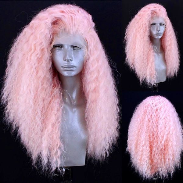 pink color long curly afro wigs synthetic lace front wig high temperature heat resistant fiber hair lace wigs for women, Black;brown
pink color long curly afro wigs synthetic lace front wig high temperature heat resistant fiber hair lace wigs for women, Black;brown