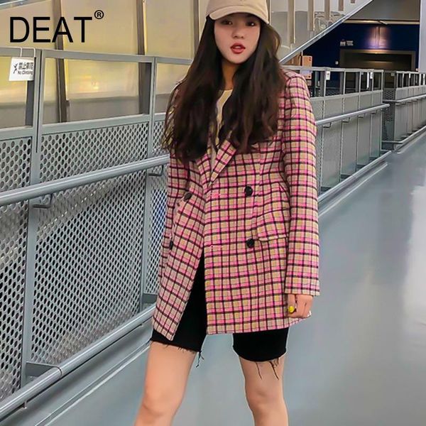 deat 2020 new autumn and winter turn-down collar full sleeves plaided double breasted single blazer female jacket 19f-a156, White;black
deat 2020 new autumn and winter turn-down collar full sleeves plaided double breasted single blazer female jacket 19f-a156, White;black